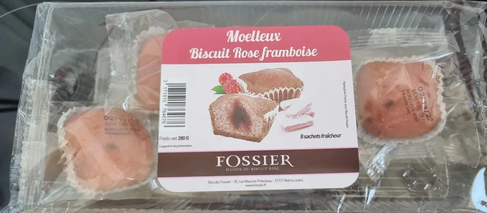 Moelleux biscuit rose framboise