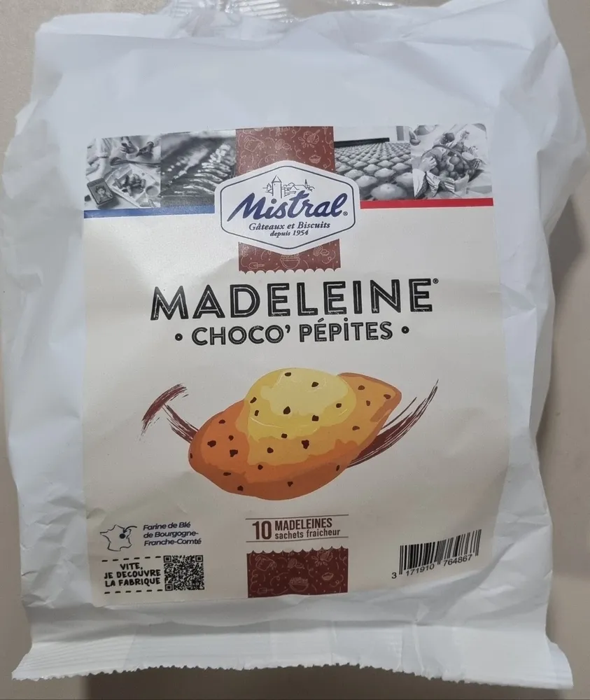 Madeleine choco' pépites