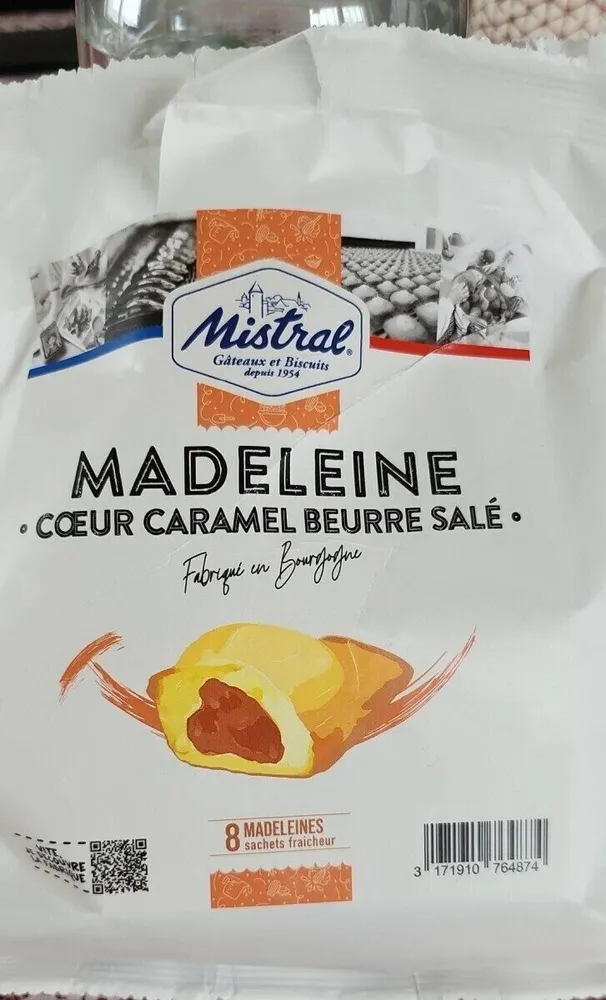 Madeleine cœur caramel beurre salé