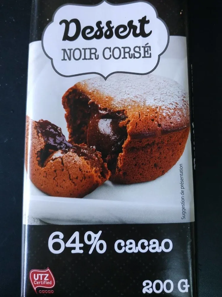 Chocolat dessert noir corsé