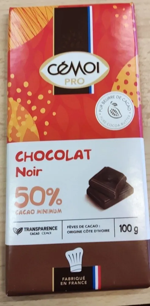 Chocolat noir 50% cacao minimum