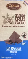 Grands crus cacao : Lait 50% Cacao Équateur