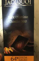 Plaque de chocolat noir et orange