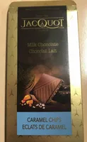 Chocolat lait eclats de caramel
