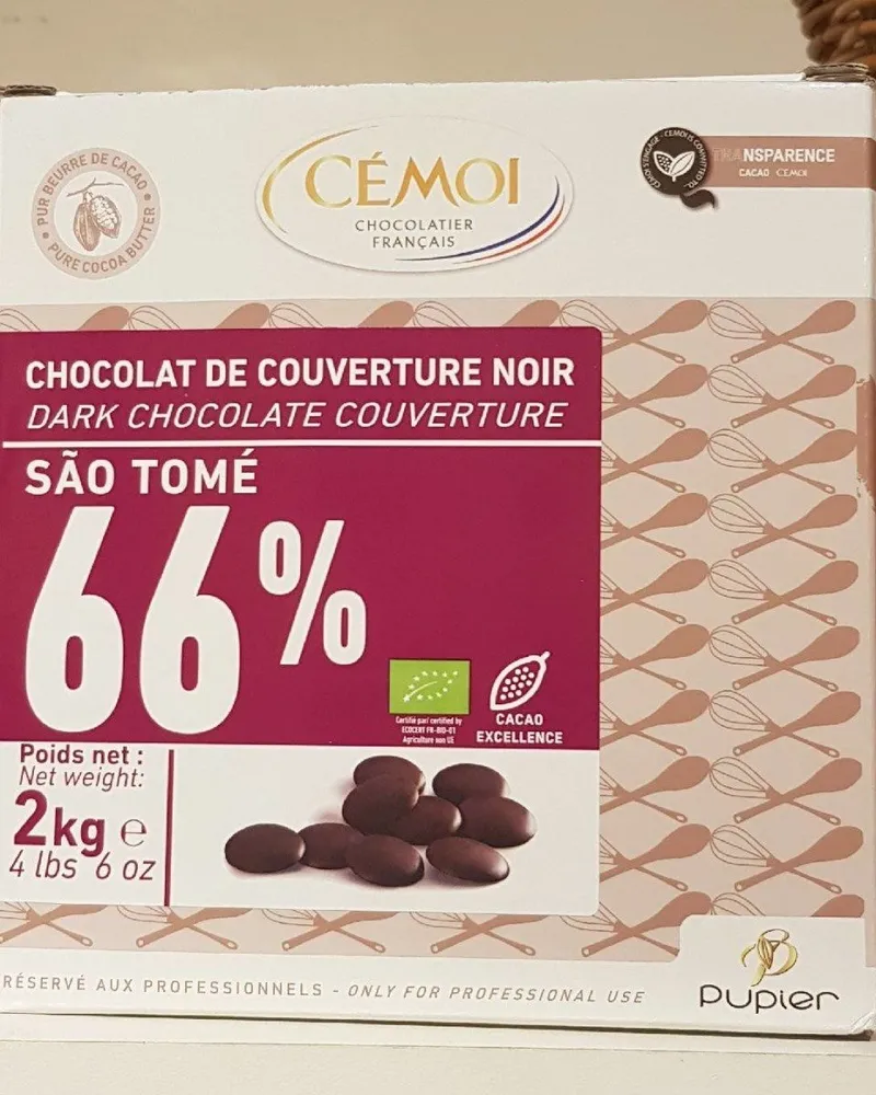 Chocolat de couverture noir 66%