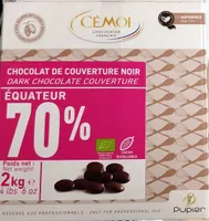 Palets Chocolat Noir 70% Bio Origine Equateur-carton 2KG