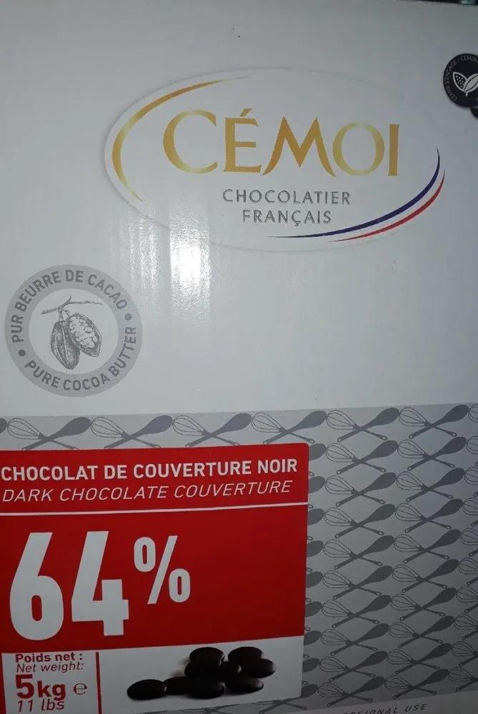 Chocolat de couverture noir 64%
