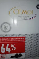 Chocolat de couverture noir 64%