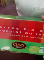 Barres Gouter Flowpackees - Chocolat Au Lait Bio - Boite 2KG