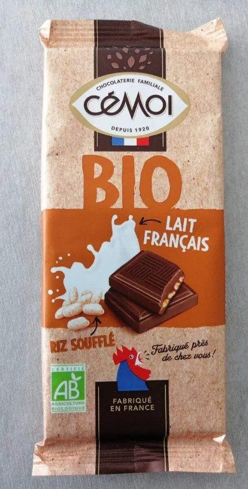Chocolat au lait riz soufflé Bio