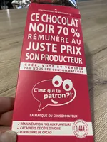 Chocolat noir 70%