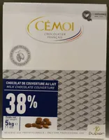 Chocolat de couverture au lait 38%