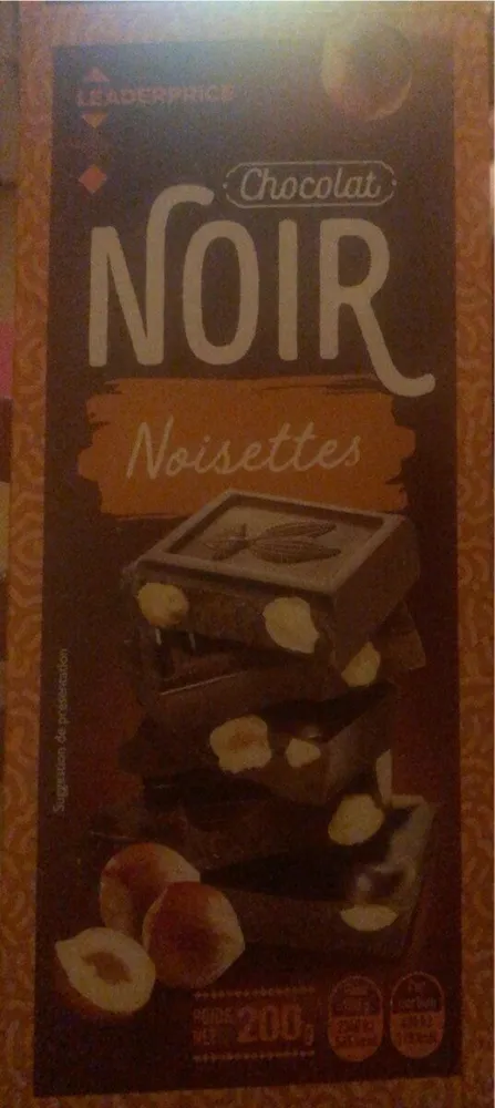Chocolat noir noisettes