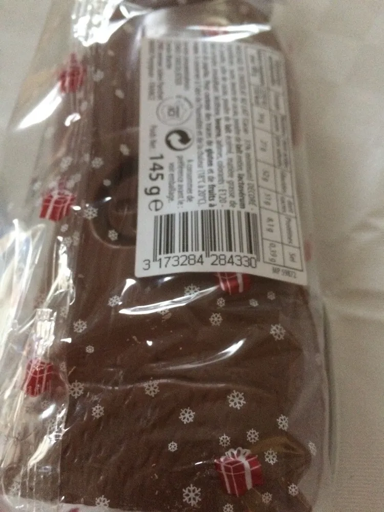 Moulage de chocolat au lait décoré