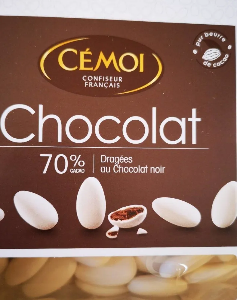 Dragées au chocolat noir 70% cacao