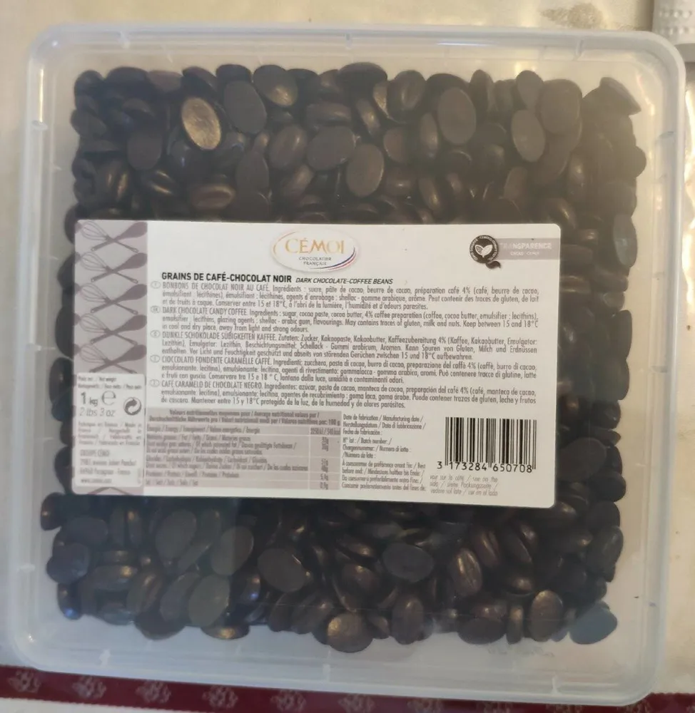 Grains de café - Chocolat noir
