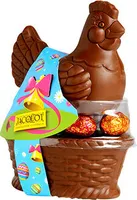 (poule en chocolat au lait + oeufs)