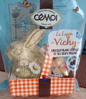 Lapin en chocolat blanc aux céréales croustillante