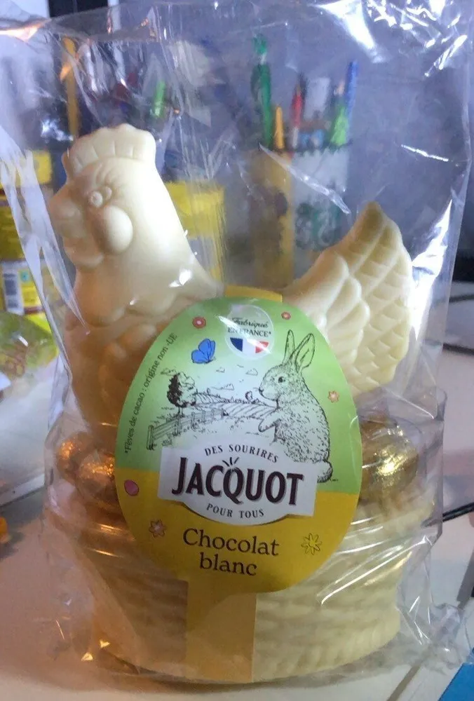 poule en chocolat blanc