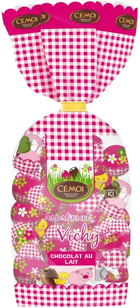 Assortiment vichy chocolat lait CEMOI sous aluminium