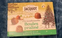 Boules praliné chocolat au lait et eclats de noisettes