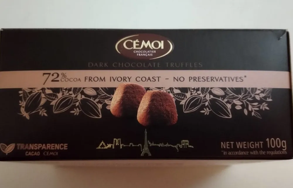 Truffes au chocolat noir