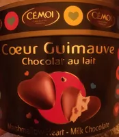 Cœur guimauve fantaisie enrobées de chocolat au lait