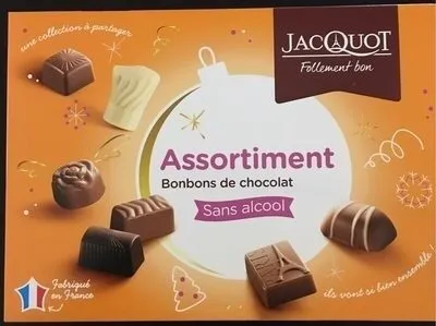 Assortiment bonbons de chocolat sans alcool