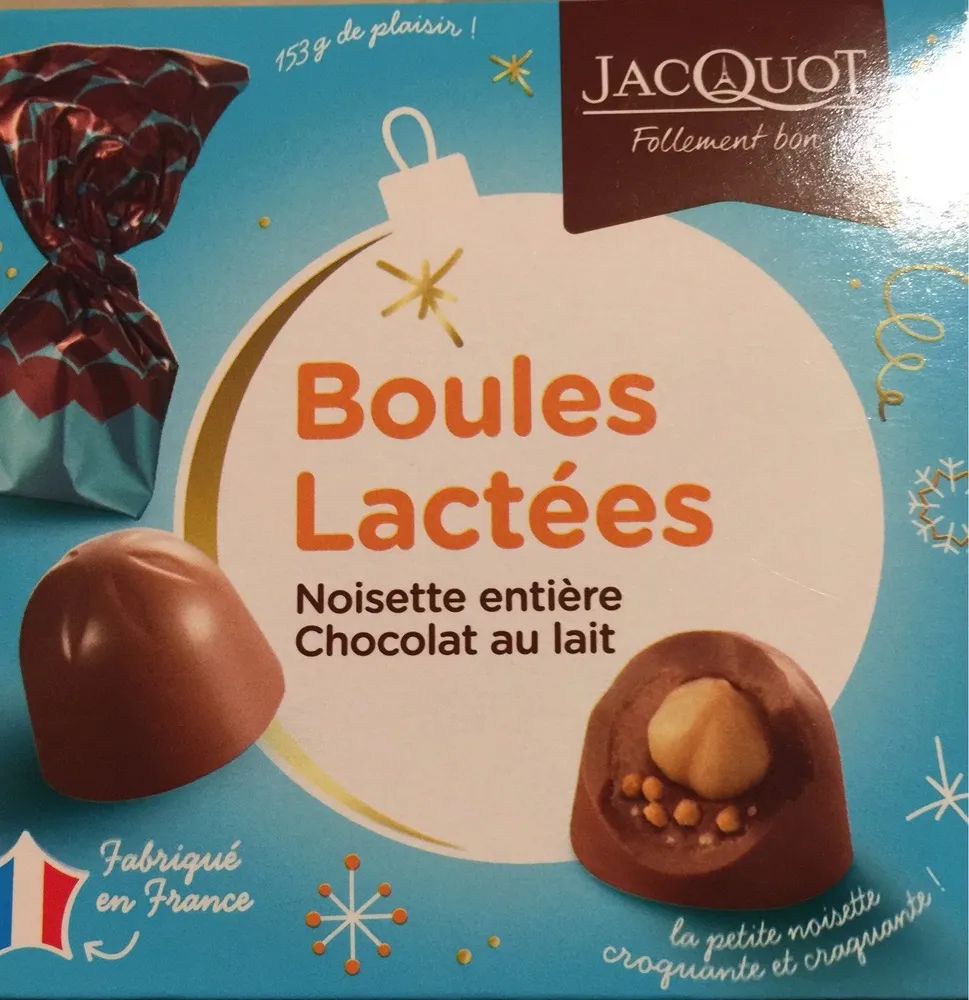 Jacquot Milk Chocolate Ball With Hazel Nut Size 153 G.