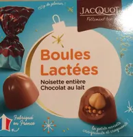 Jacquot Milk Chocolate Ball With Hazel Nut Size 153 G.