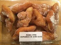 Bugnes au citron soupoudrées de sucre glace