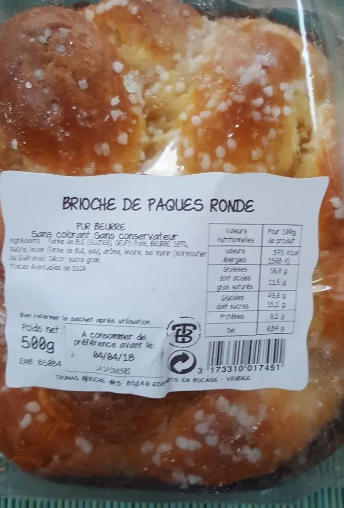 Brioche de Pâques ronde