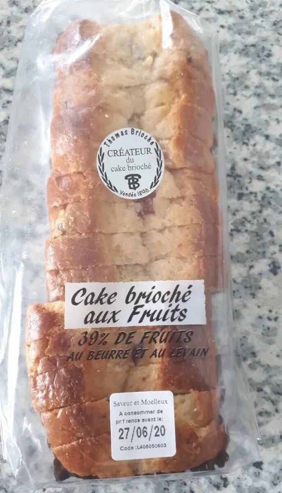 Cake  brioché aux fruits