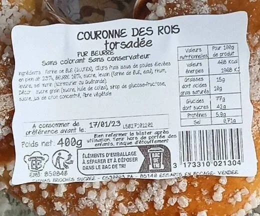 Couronne des rois torsadée