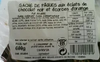 Gache de pâques aux éclats de chocolat noir et écorces d'orange