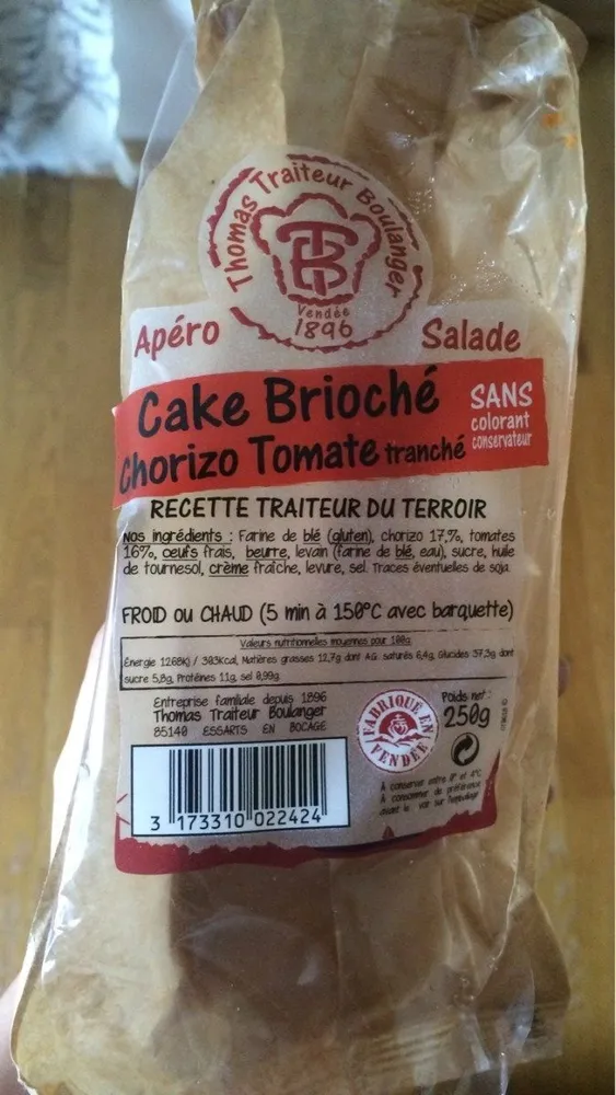 Cake brioché chorizo tranché