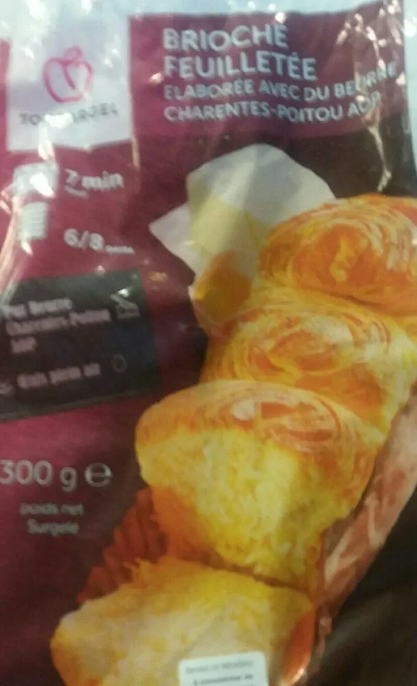 Brioche feuilletée cuite, surgelée