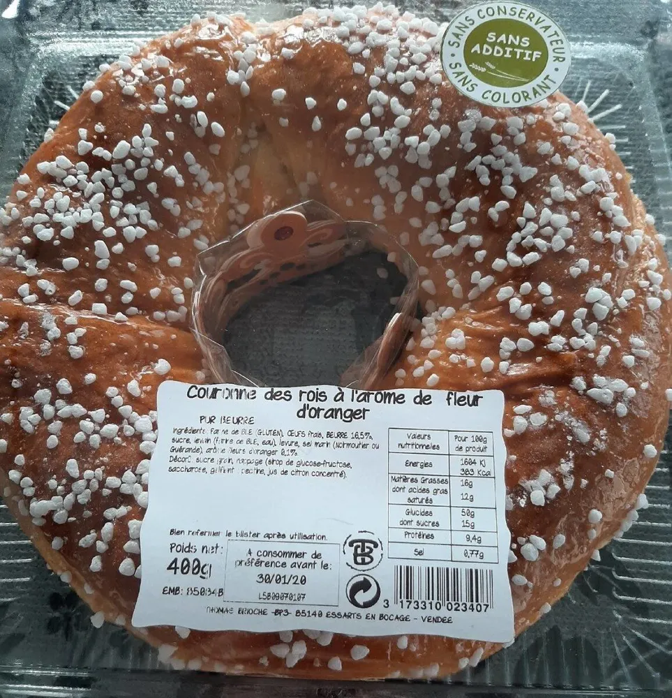 Couronne des rois à l'arôme de fleur d'oranger