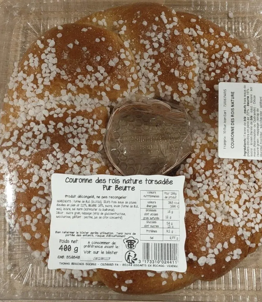 Couronne des rois nature torsadée pur beurre