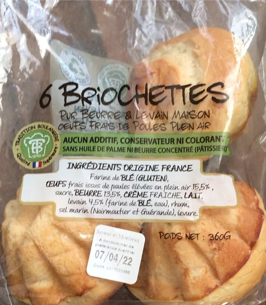 6 BRIOCHETTES