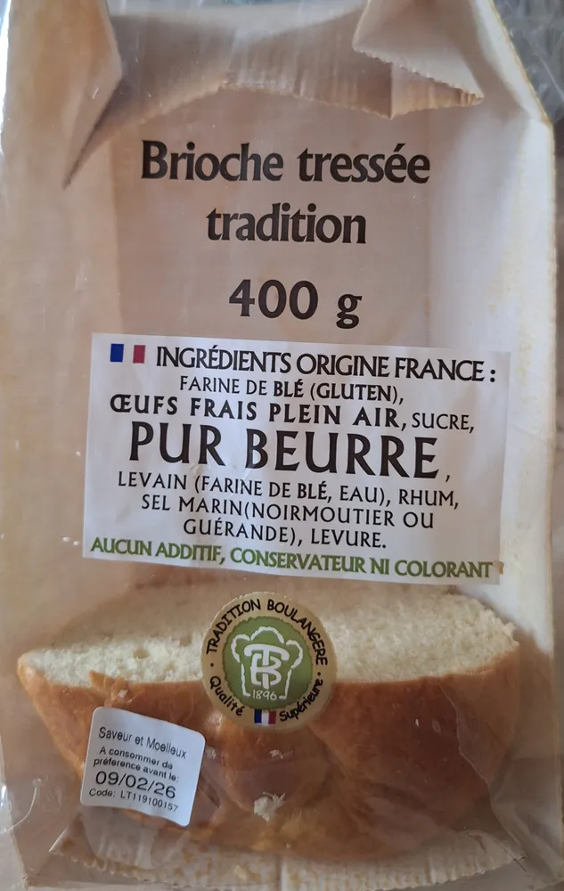 Brioche tressée tradition pur beurre
