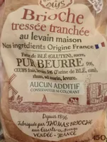Brioche tressée tranchée au levain maison