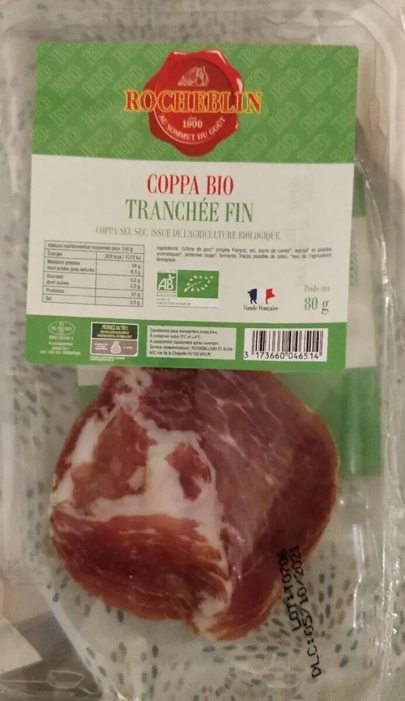 Coppa bio tranchée fin