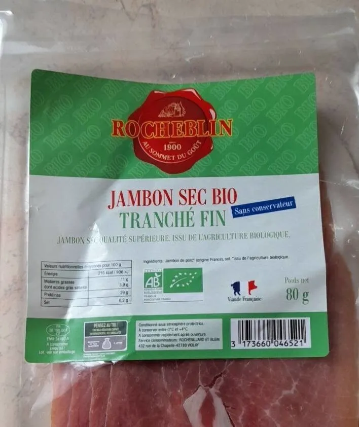 Jambon sec bio