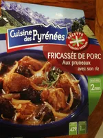 Fricassée de porc au pruneaux avec son riz