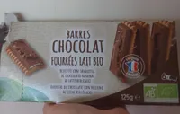 Barres Chocolat fourrées lait Bio