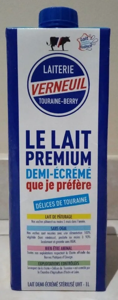 Lait premium demi-écrémé