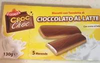 Biscotti con tavoletta di cioccolato al latte