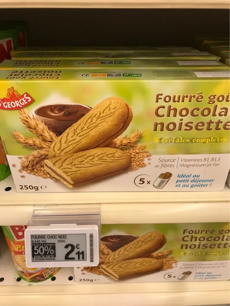 Fourré goût chocolat noisette