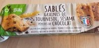 Sablés graines de tournesol, sésame, petites de chocolat